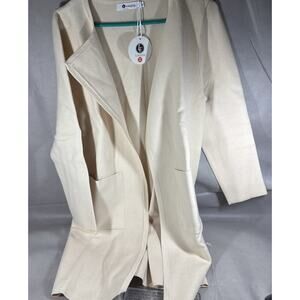 Logene Cream Long Women’s Cardigan New Size Medium PP